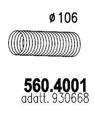 Unión flexible, escape ASSO 560.4001