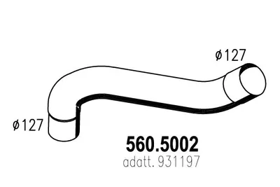 Tubo de escape ASSO 560.5002