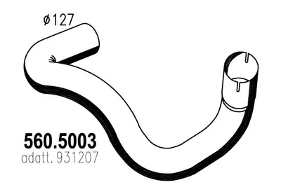 Tubo de escape ASSO 560.5003