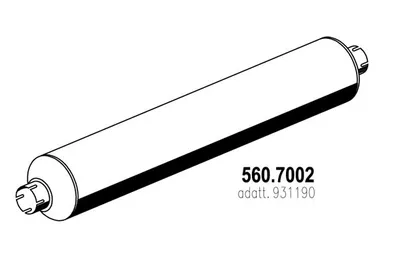 Silenciador central/posterior ASSO 560.7002