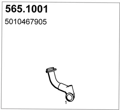 Tubo de escape ASSO 565.1001