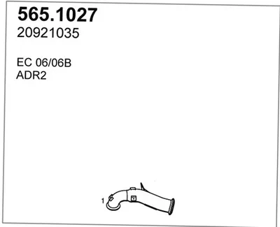 Tubo de escape ASSO 565.1027