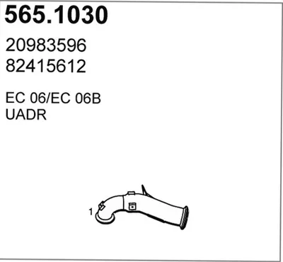 Tubo de escape ASSO 565.1030