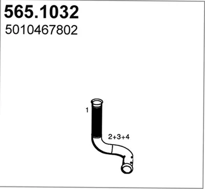 Tubo de escape ASSO 565.1032