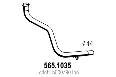 Tubo de escape ASSO 565.1035