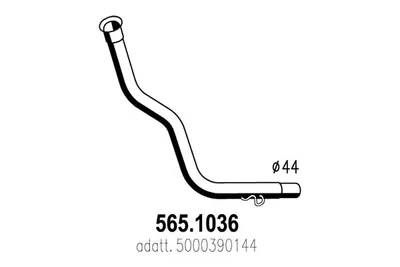 Tubo de escape ASSO 565.1036