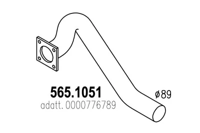 Tubo de escape ASSO 565.1051