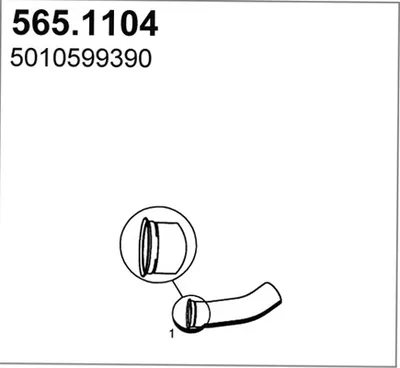 Tubo de escape ASSO 565.1104