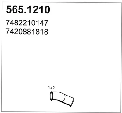 Tubo de escape ASSO 565.1210