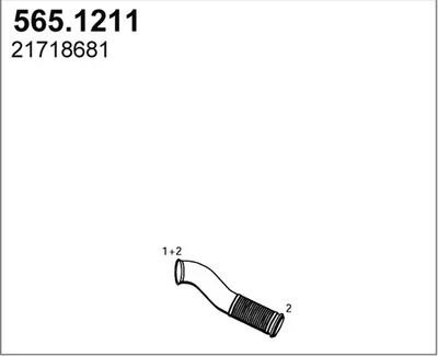 Tubo de escape ASSO 565.1211