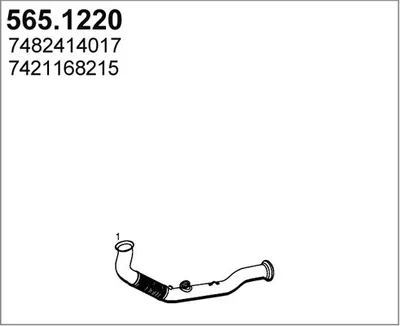 Tubo de escape ASSO 565.1220