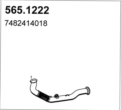 Tubo de escape ASSO 565.1222