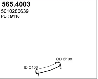 Unión flexible, escape ASSO 565.4003
