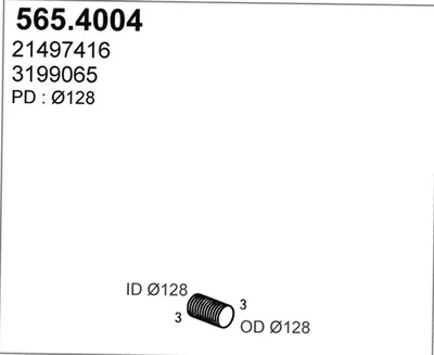 Unión flexible, escape ASSO 565.4004