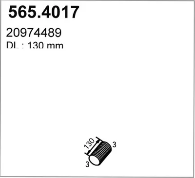 Unión flexible, escape ASSO 565.4017