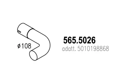 Tubo de escape ASSO 565.5026