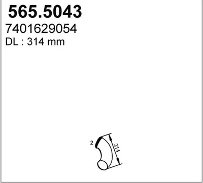 Tubo de escape ASSO 565.5043