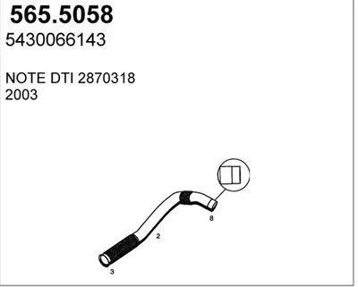 Tubo de escape ASSO 565.5058