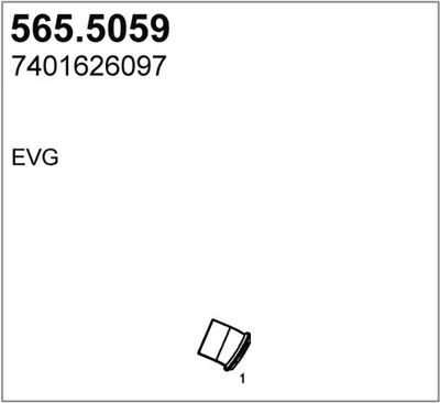 Tubo de escape ASSO 565.5059