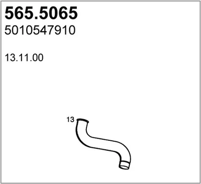 Tubo de escape ASSO 565.5065