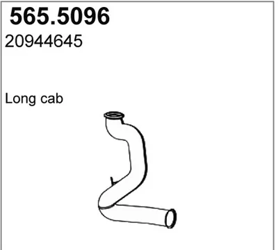 Tubo de escape ASSO 565.5096