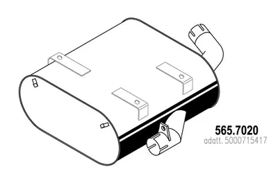 Silenciador central/posterior ASSO 565.7020