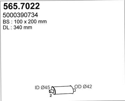 Silenciador posterior Renault TRAFIC Bus · Renault MASTER I Van · Renault TRAFIC Van