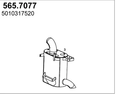 Silenciador central/posterior ASSO 565.7077
