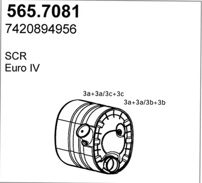 Silenciador central/posterior ASSO 565.7081