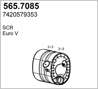 Silenciador central/posterior ASSO 565.7085