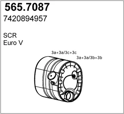 Silenciador central/posterior ASSO 565.7087
