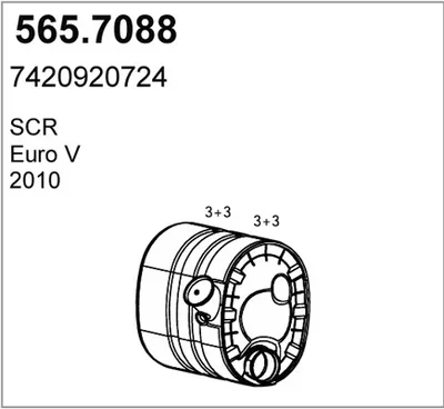 Silenciador central/posterior ASSO 565.7088