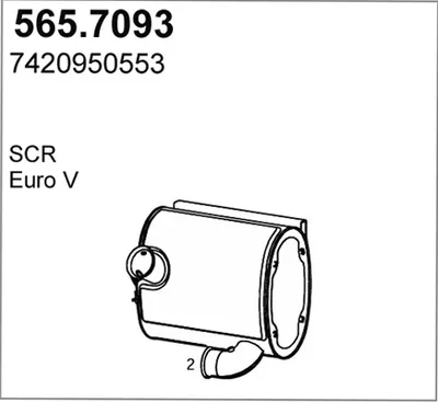 Silenciador central/posterior ASSO 565.7093