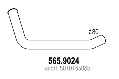 Tubo de escape ASSO 565.9024