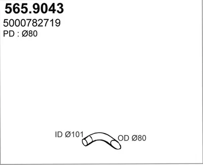 Tubo de escape ASSO 565.9043