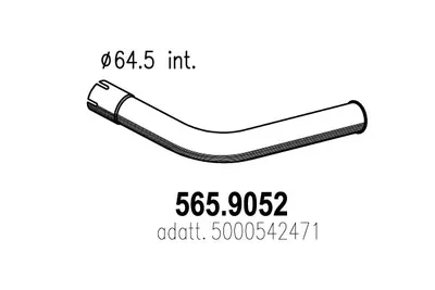 Tubo de escape ASSO 565.9052