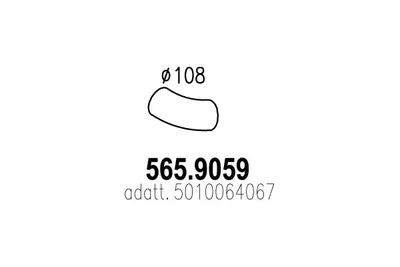 Tubo de escape ASSO 565.9059