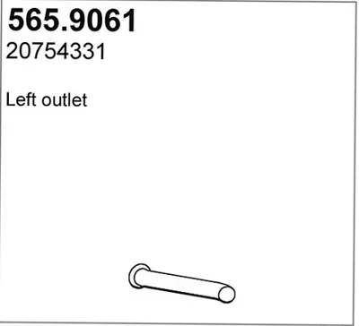 Tubo de escape ASSO 565.9061