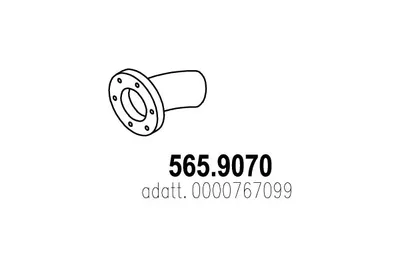 Tubo de escape ASSO 565.9070