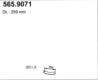 Tubo de escape ASSO 565.9071