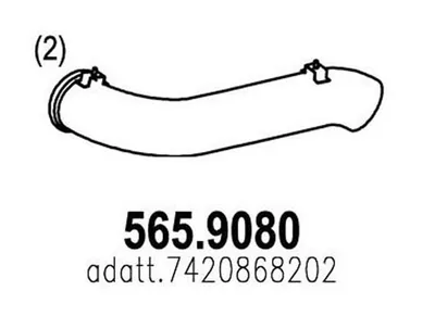 Tubo de escape ASSO 565.9080