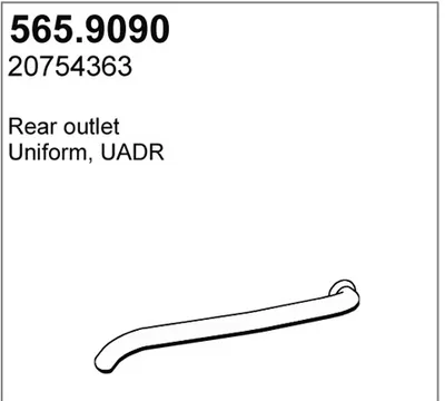 Tubo de escape ASSO 565.9090