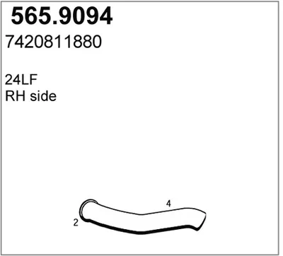 Tubo de escape ASSO 565.9094
