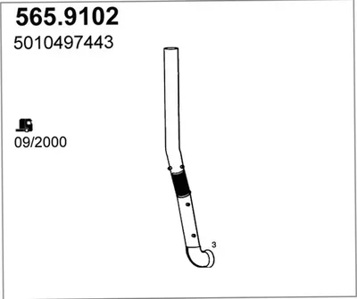 Tubo de escape ASSO 565.9102