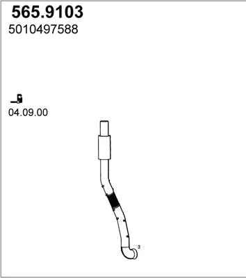 Tubo de escape ASSO 565.9103
