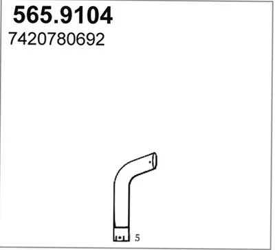 Tubo de escape ASSO 565.9104