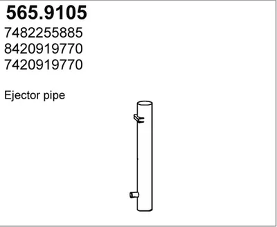 Tubo de escape ASSO 565.9105
