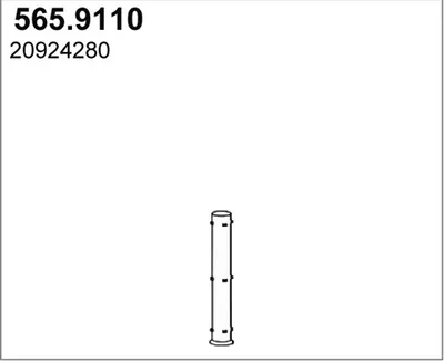Tubo de escape ASSO 565.9110