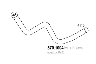 Tubo de escape ASSO 570.1004