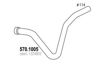 Tubo de escape ASSO 570.1005